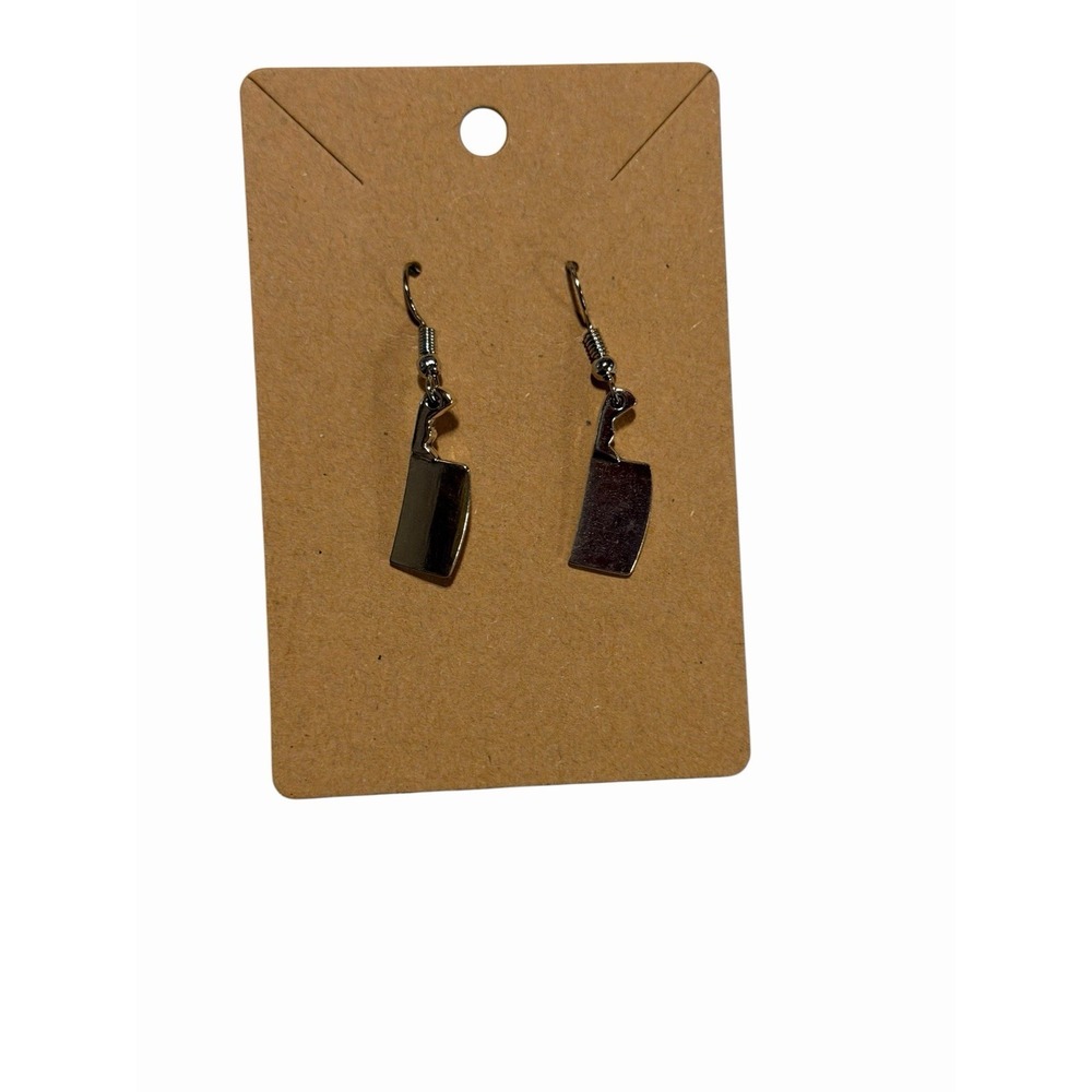 NEW Novelty Fashion EARRINGS halloween knife butcher